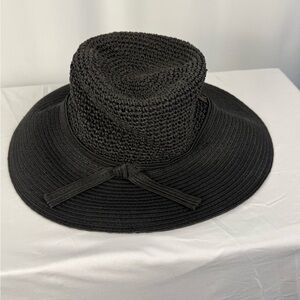 Helen Kaminski Raffia Straw Fedora Wide Brim Designer Sun Hat One Size